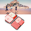 Miniatyrbild 5 av 8: 7-delad toalettväska, bärbar, vattentät, robust, stor kapacitet, mångsidig researrangörväska för 18 till 32 tums förvaringslåda, vattenmelonsröd