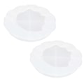 Miniatyrbillede 3 af 8: 2 stk. Epoxyform Resin Støbeform DIY Silikone Underkop Plade Blad Tekstur Skal Spejl Overflade