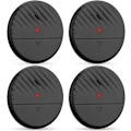 Miniatyrbillede 2 af 5: Ultra Tynd Glasbrudsalarm Sensor 125db Tyverisikring Vibrationsdetektor 4 Pak Sort
