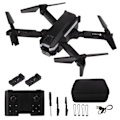 Miniatyrbilde 1 av 8: XT8 Mini Drone Aerial Photography RC FPV Drones 4K Dual Camera Multicolored Light Plane Toys Black Dual Battery
