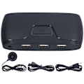 Pikkukuva 1 / 8: KVM-kytkin High‑Definition Multimedia Interface 2-in-1-out 4K USB-näppäimistöhiiri-jakajasovitin