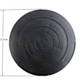 Miniatyrbilde 3 av 5: Dobbeltsidig skulpteringshjul i plast - 11,5 cm diameter - Rotasjonsbord for keramikkurs