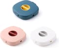 3-pak Ledningsoprul Organizer Rund USB-kabeloprul 2 i 1 Kabeloprul Datakabel Organizer, til USB-kabel, Hovedtelefoner,