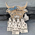 Miniatyrbild 4 av 5: Highland Cow Milstolpsmarkörer, 15 st Trä Milstolpsmarkörer Set, Nyfödda Bebisgåvor För Att Dokumentera Tillväxt -CHSZ