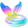 Miniatyrbillede 1 af 5: Oppustelig Hillylolly Sequin Badering, Poolbøje, Pool Float til Børn og Voksne, Transparent Sequin Bøje, Oppustelige Vandlege til Pool og Strand