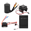 Miniatyrbilde 2 av 8: 3650 3600KV Børsteløs Motor 60A ESC Programmeringskort Kjøleribbe Kombinasjonssett for 1/8 1/10 RC Bil