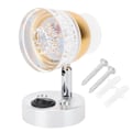 Miniatyrbillede 1 af 8: 12V-24V LED Dobbelt Hoved Spot Lyskontakt Oval Sengelampe RV Båd Autocamper Varm Lys