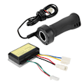 Miniatyrbillede 5 af 8: 12V 250W 3-ledningsbørstecontroller forlænget kabel-håndgrebssæt elektrisk cykelstyr