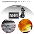 Miniatyrbild 3 av 4: Digital LCD Termometer Temperaturmätare Probsensor Räckvidd -50 Celsius C till +110 Celsius C_SZXM