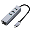 Miniatyrbild 1 av 5: USB C till Ethernet-adapter, RJ45 till USB C kompatibel med 3/Type-C Gigabit Ethernet LAN-nätverksadapter kompatibel med Pro