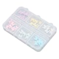 Pikkukuva 5 / 8: 1 Box Nail Art Decals Hartsi Kynsien koristelu Useita värejä Rusetti solmu ja helmet Tarvikkeet