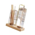 Miniatyrbild 1 av 5: 2-in-1 Scented Diffuser Glass Cup Holder Upside Down Incense Sticks Burner with Ash Catcher for Home Relaxation Multicolor rubber wood