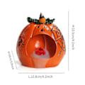 Miniatyrbillede 4 af 5: Halloween Græskar Røgelsesbrænder med Tilbageløb, Røgelseskegleholder med Tilbageløb, LED-belysning Røgelsesbrænder Til Sengebord, Studieværelse Sort