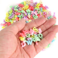 Miniatyrbillede 7 af 8: 500 stk spacer perler farvet brev plast hårbånd pendel perforeret perle gør det selv tilbehør