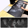 Pikkukuva 1 / 4: Suuri pelihiirimatto - World Map Design - 80x30cm - musta