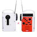 Pikkukuva 3 / 8: Muovinen aurinkokenno, kannettava käsikampi Multi Am FM-radio Matkapuhelin Power Bank LED taskulamppu hätähälytys (punainen)