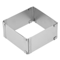 Miniatyrbillede 4 af 8: Rustfrit stål Firkantet Mousse Ring Udtrækkelig kiks Kageform Køkken gør-det-selv bageværktøjS 10~18cm