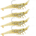 Miniatyrbilde 1 av 5: Fiskesluker Myke rekesluker, 4 stk. 9cm Kunstig imitasjon Myke fiskereker Kunstige rekesluker med krok i saltvann ferskvann (