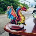 Miniatyrbild 3 av 5: Skrivbordsdekoration Dubbelsidig Flerfärgad Prydnad, Räv