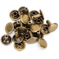 Pikkukuva 1 / 8: 200 sarjaa kaksoiskorkkiniittiä pyöreä niitti naula rauta farkut nappi nahkakengät laukut vaatteet 10x10mm pronssi