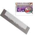 Miniatyrbillede 8 af 8: Rhinestone Maleri Tegning Lineal Dot Drill Rhinestone Broderi Mesh Lineal Rustfrit Stål Lineal Værktøj