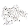 Pikkukuva 8 / 8: 100 kpl litteitä strass-timantteja, joissa on kaksi reikää, helppokäyttöisiä, koristeellisia DIY-osia koristeluun, 8 mm