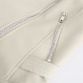 Miniatyrbillede 5 af 5: Stilful Kvinde Off White Kunstlæder Biker Zip Jakke XS