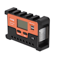 Miniatyrbild 7 av 8: Solcellsladdningsregulator LCD-display Automatisk parameterjusterbar 30A PWM Solcellsregulator 12V 24V med 2 USB 5V utgångsport