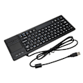 Miniatyrbillede 6 af 8: K 800 tastatur med touchpad kablet ultra tynd mini kompakt touch tastatur med HUB-funktion