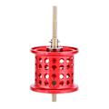 Miniatyrbillede 1 af 8: Rundlejerullespole i aluminium til PMAX3/BMAX3/SMAX3 kastehjul (rød)