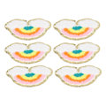 Miniatyrbillede 5 af 8: 6 stk. Regnbue Patches Lyse Farve Regnbue Sky Mønster Bomuld DIY Broderi Stryge På Tøj Patches