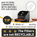 Miniatyrbillede 4 af 5: 18 stk. udskiftningsfiltre til frituregryde, kompatible med Instant Air Fryer