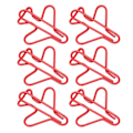 Miniatyrbillede 5 af 8: 100 stk. flyformede papirclips Rustforebyggende pletteringsproces Sød papirclips til scrapbogskortfremstilling rød