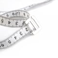 Miniatyrbillede 7 af 8: Rund BMI målebånd automatisk indtrækkelig taljemål bånd lommeregner bærbar sundhedsbånd måleværktøjer hvid