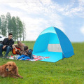 Miniatyrbild 1 av 4: Automatisk UV-strandskydd för 2-3 personer, perfekt för utomhuscamping, strand, fiske och trädgårdsanvändning