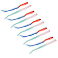Miniatyrbilde 7 av 8: 10 stk fargerike hårforlengelser med klips - lange striper - farget hårstykke med klips - rosa gradient grønn og rød gradient blå