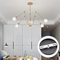 Miniatyrbillede 3 af 3: 4 Stk. Loftarmaturbeslag 105mm Pendellampe Tilbehør Loft Lysekrone Loftslampe Bundplade Loftslampeplader Pladeholdere Og Acc