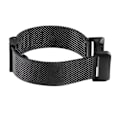 Miniatyrbillede 5 af 8: Ur Metal Mesh Band Smartwatch Justerbar Rustfrit Stålarmbånd Udskiftningsrem til Fitbit Sort
