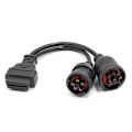 Pikkukuva 4 / 5: Auton kuorma-auton Y-kaapeli OBD OBD2 16-nastainen naaras J1708 6-nastaiseen / J1939 9-nastaiseen