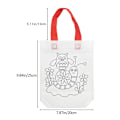 Miniatyrbillede 4 af 7: 12 stk. DIY Graffiti Tote Bag Non Woven indkøbsposer til børns kunst og håndværk Farvefyldningsfestgave