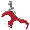 Miniatyrbillede 5 af 8: Aluminiumlegering bueskydning udløserhjælpemidler fingergreb justerbar udløser tommelfinger bueudløser rød sort