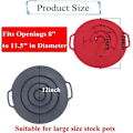 Miniatyrbild 2 av 5: Lock för kastruller Spill Stopper-lock - Tjockare silikon Spill Stopper, FDA-godkända lock för matlagning, BPA-fria Instant Pot-lock, passar öppningar