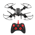 Miniatyrbillede 5 af 8: Sammenklappelig drone 4K højopløsningskamera WIFI realtids transmission drone quadcopter sort