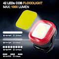 Pikkukuva 2 / 5: COB Kannettava Retkeilyvalaisin 1000 Lumenia USB Ladattava LED Taskulamppu Ulkokäyttöön Hätätyövalaisin Magneettinen Telttalyhty 2400mAh