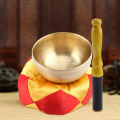 Miniatyrbild 4 av 6: Tibetansk meditationssångskål set med pinne och kudde