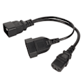 Miniatyrbillede 5 af 8: IEC320 C13 og EU-stik til IEC320 C20-strømledning IEC320 C13 og EU-hunstik til IEC320 C20 Y Splitter-strømledning 12,6 tommer