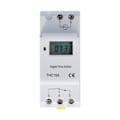 Miniatyrbild 6 av 8: THC15A Programmerbar Timer Guide Rail Typ LCD Tidsreläbrytare för Gatulampa Neonljus DC 24V