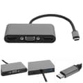 Miniatyrbilde 7 av 8: 5-i-1 Type-C multifunksjonsdokkingstasjon HDMI+DP+VGA+USB+PD-grensesnitt HUB-adapter