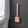 Pikkukuva 1 / 5: WC-harjasetti Silikoninen WC-harja Seinälle Asennettava Pinkki