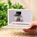Miniatyrbillede 5 af 8: Mini Pocket Laptop Spejl Computer Glas Spejl Hjemme Notebook Spejl